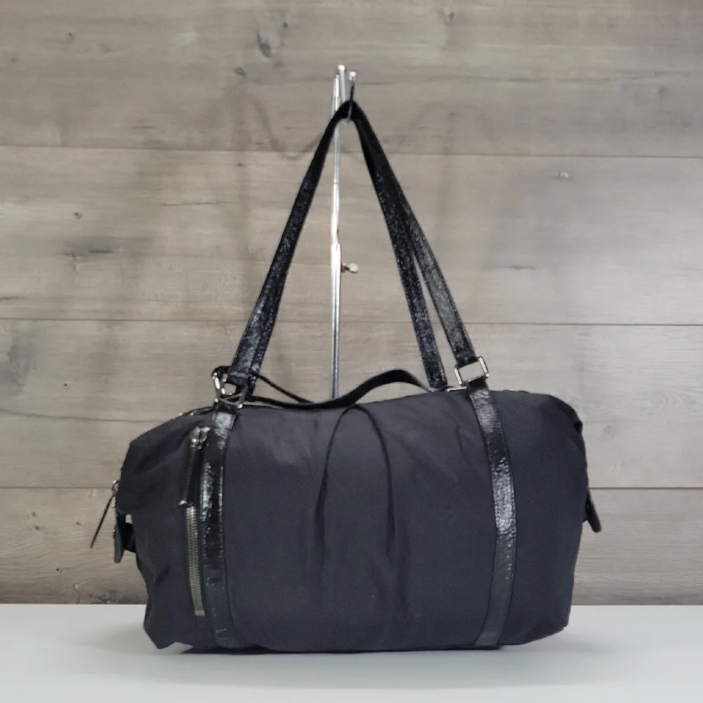 Hobo International Black Nylon /Leather Shoulder Bag